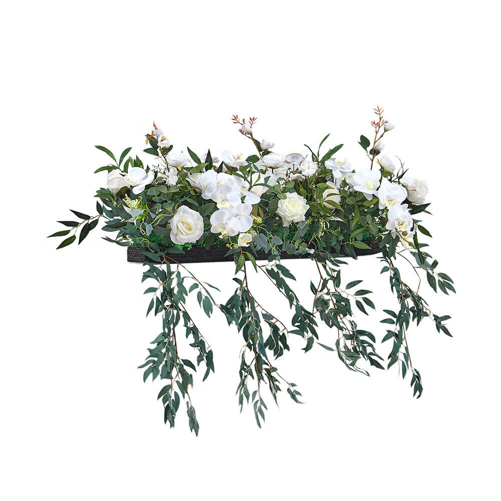 Artificial Flower Row Outdoor Wedding Arch Top Table Backdrop Flower Wall Decor