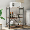 Kitchen Storage Trolley Cart Rolling Drawer Cupboard Shelves With Locking Wheels