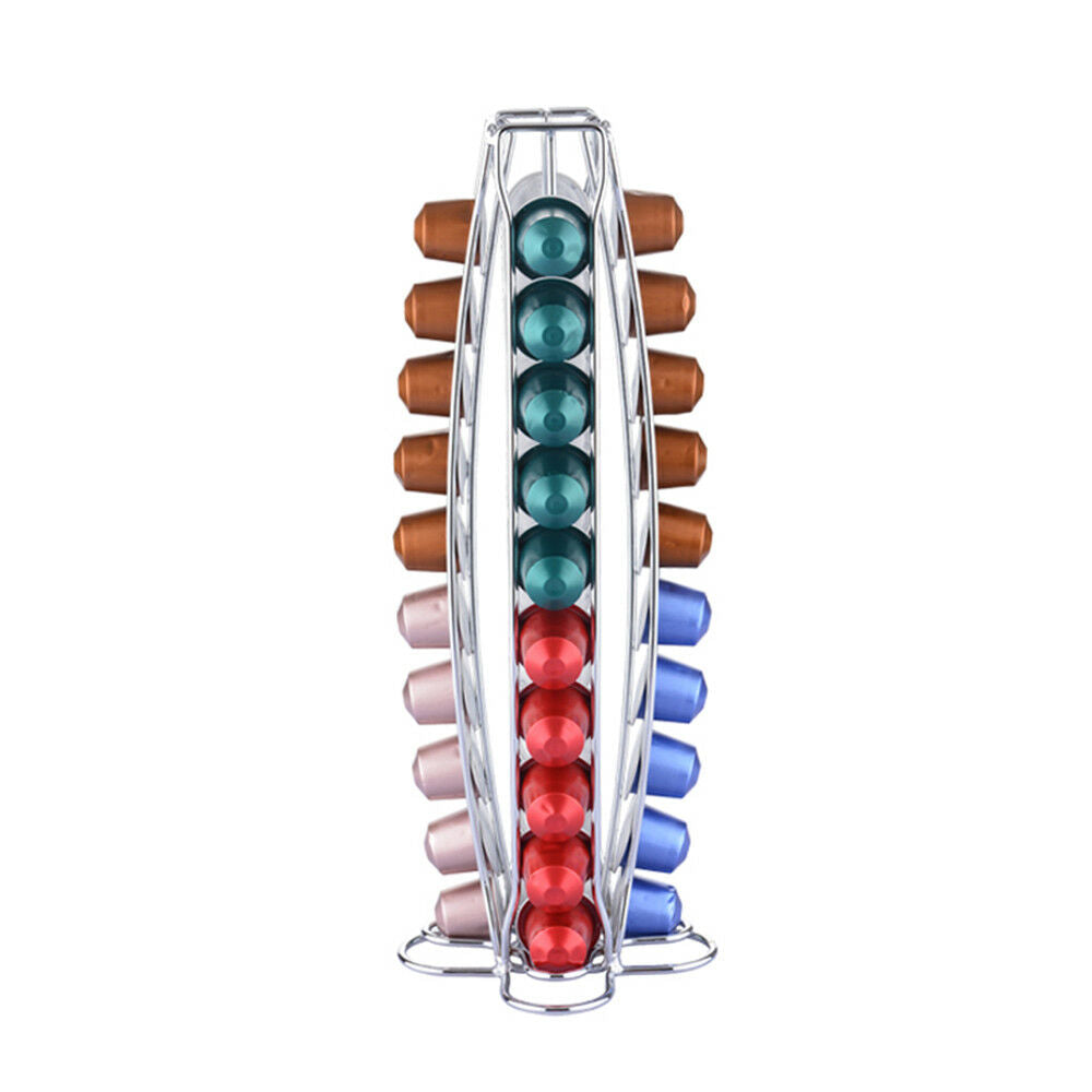 NESPRESSO 40 CAPSULE POD HOLDER STAND TOWER RACK STORAGE FOR KRUPS MAGIMIX (Coffee capsule holder)