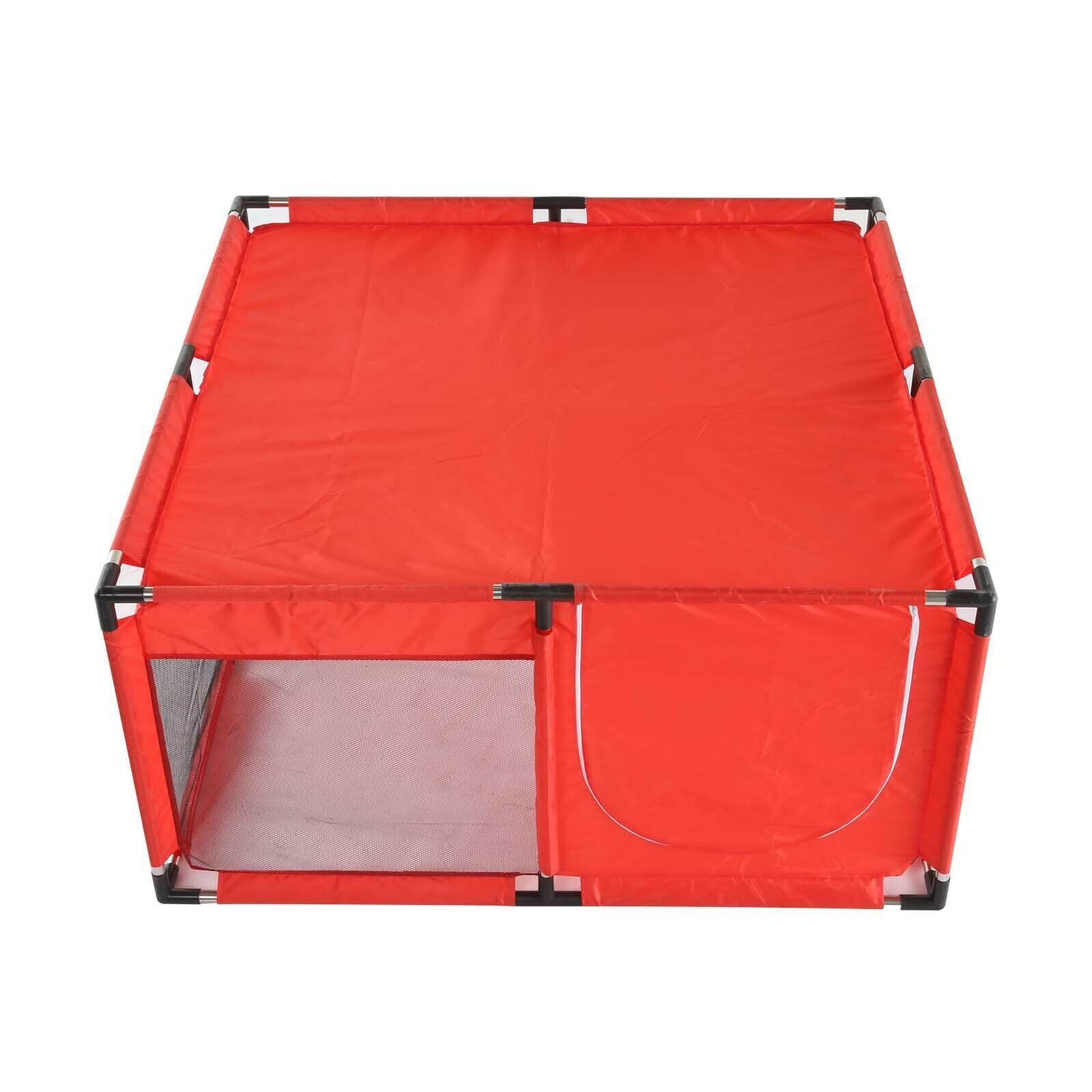 4 Sides Baby Playpen by house & Round Zipper Door Play Pen for Toddlers