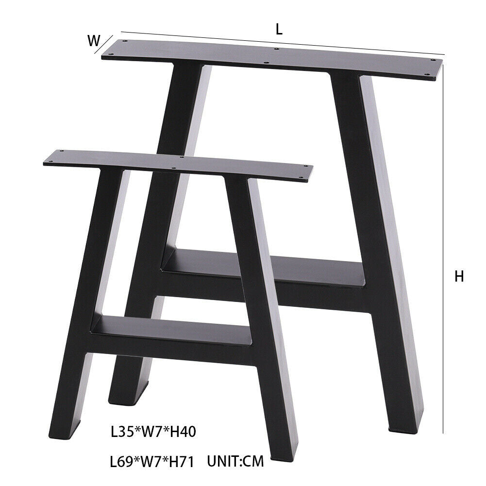 2x Industrial Metal Table Legs Heavy Duty Steel Frame Legs Bench Desk Table Base