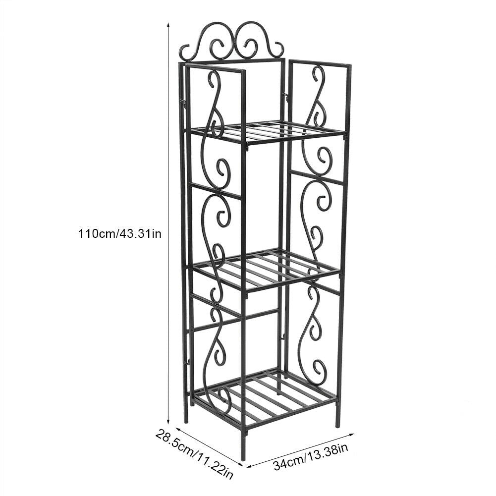 4 Tier Metal Bookcase Bookshelf Shelving Storage Rack Corner Organizer Shelf