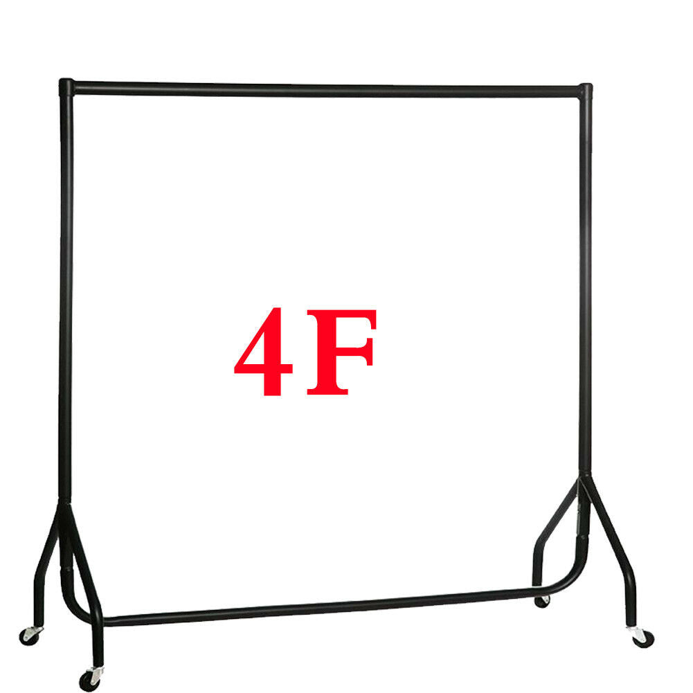 3 4 5 6 FT Heavy Duty Clothes Garment Rail Home Shop Hanging Display Rack Stand