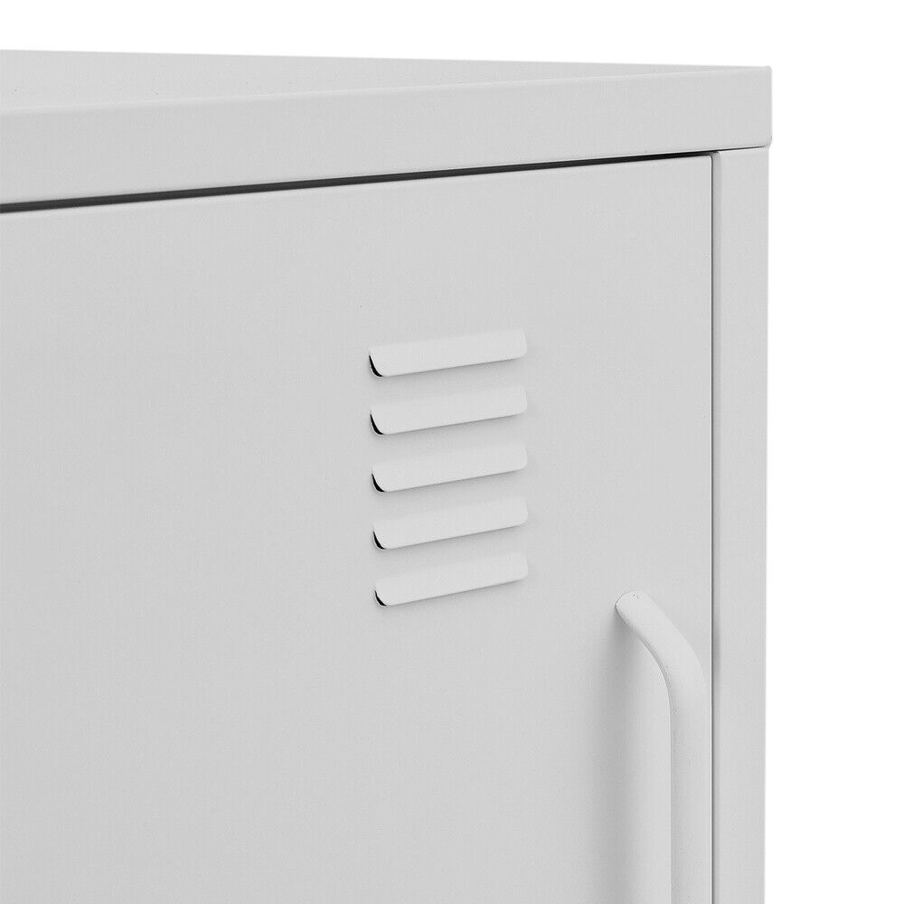 2 Door Filing Cabinet Office School Metal File Document Storage Shelf Cupboard