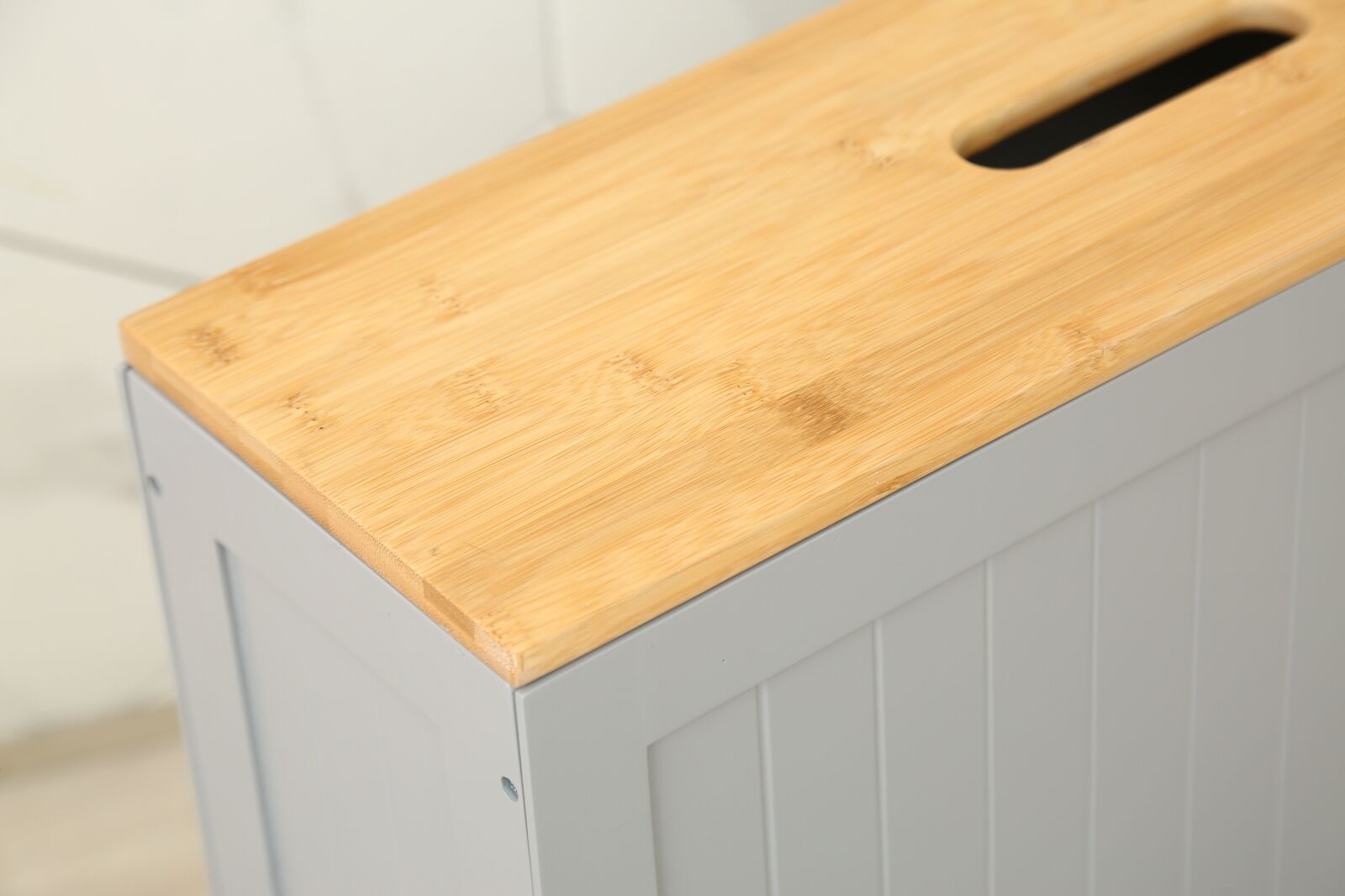 Shaker Slimline MDF Multi-purpose Bathroom Storage Unit, Grey 49.5 x 16 x 40cm