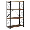 4-Tier Foldable Bookcase Ladder Shelf Bookshelf Plant and Flower Stand Storage