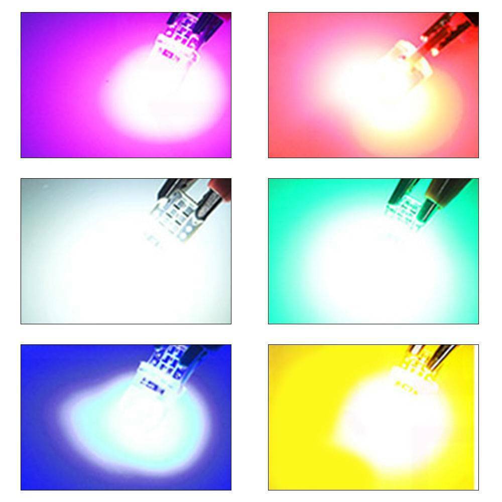 2X T10 194 168 501 W5W COB 8 SMD LED Canbus Silica Bright License Light Bulb