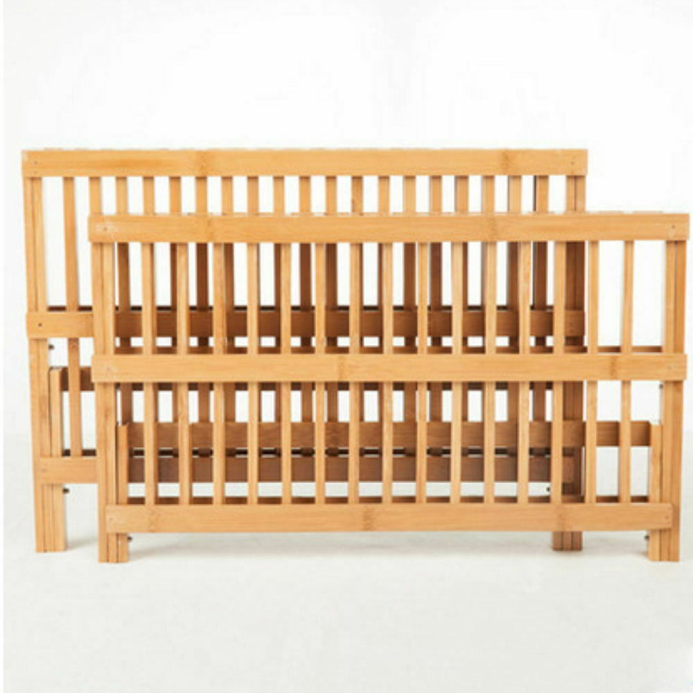 Folding Bamboo Wooden Draining Rack Dish Drainer Plate Washing Up Counter Sink