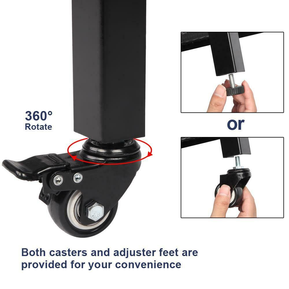 3 Tier Trolly Basket Rack Storage Kitchen Cart with Wheels Sturdy Structure UK