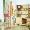 Natural Bamboo Coat Rack Stand Clothes Hanger Hat Jacket Bag Umbrella Scarf Hook
