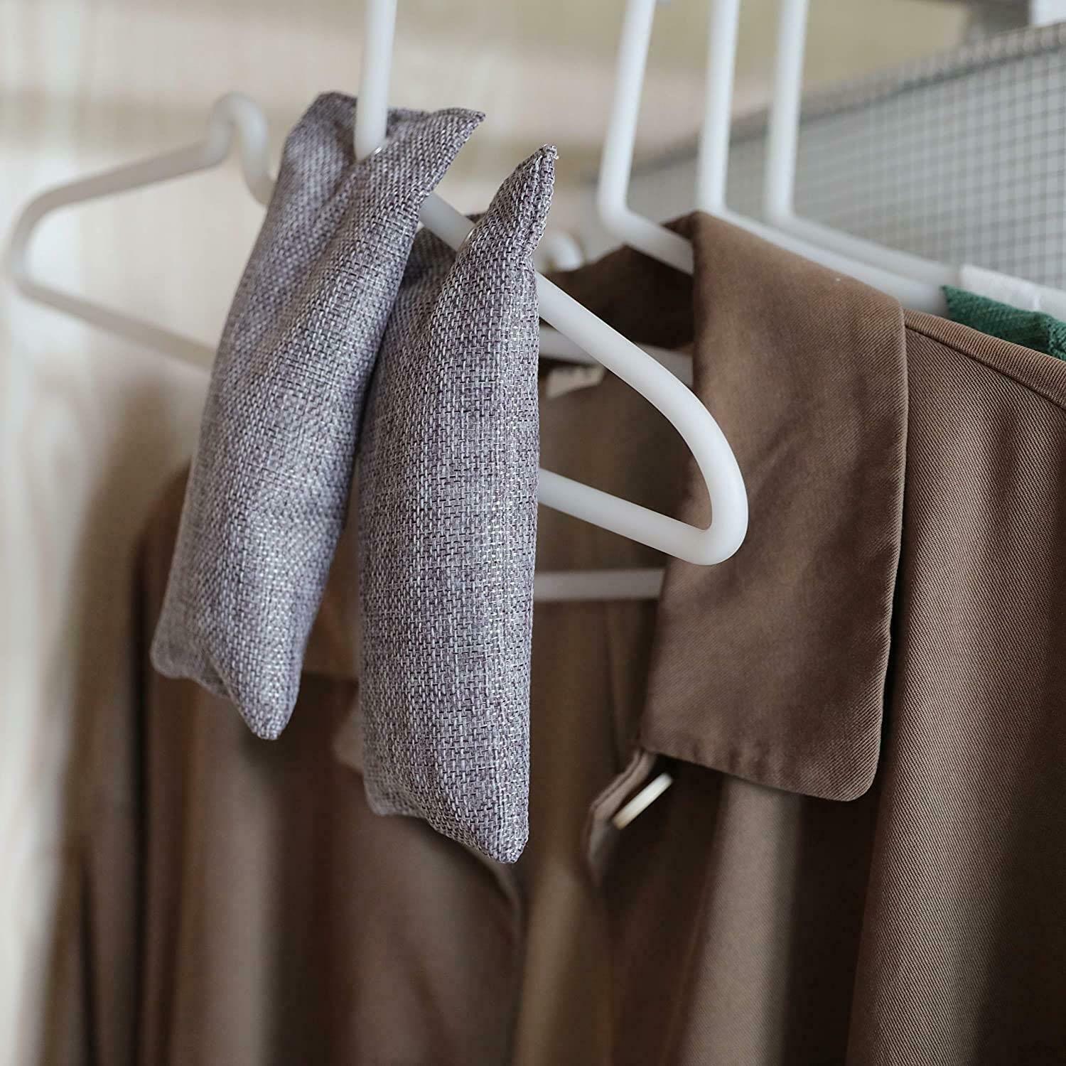 3 Pack Natural Air Purifying Bag Reusable Bamboo Activated Charcoal Freshener