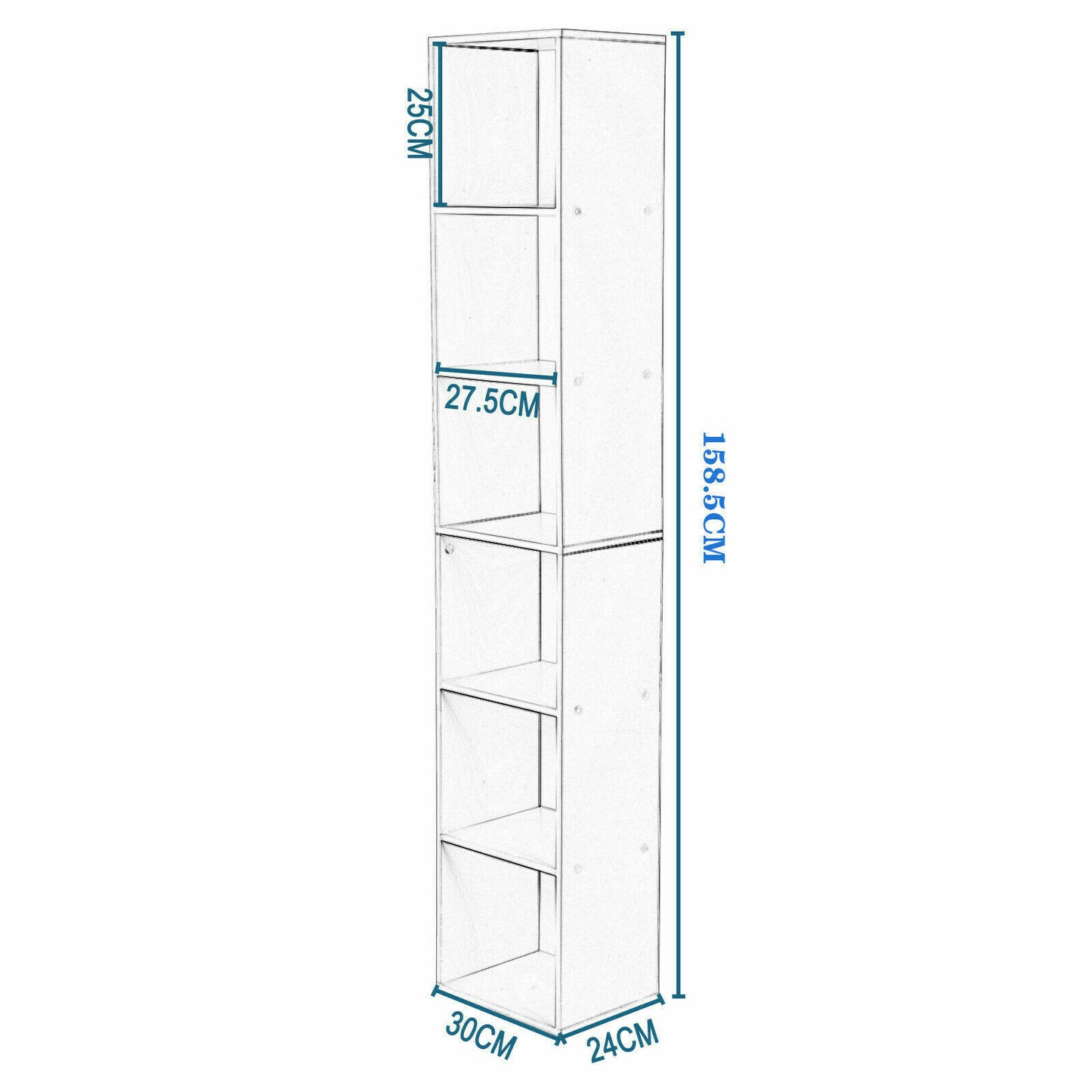 Storage Bookcase Display Shelf Unit Organiser 4/5/6 Cube Bookshelf Home Office