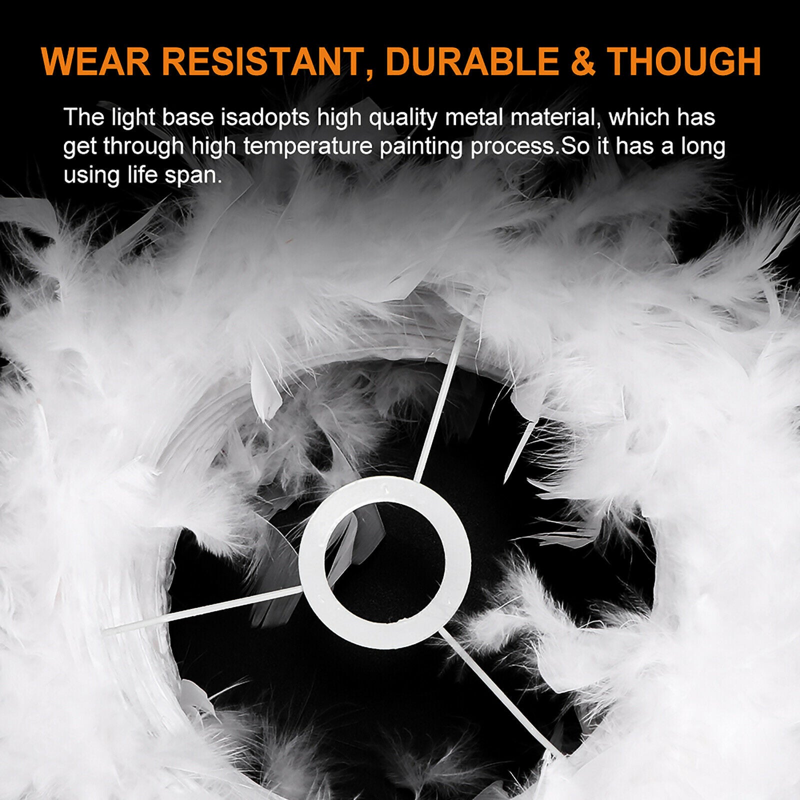 Feather Light Shade Ceiling Pendant Living Bedroom Nordic Style Lampshade Morden