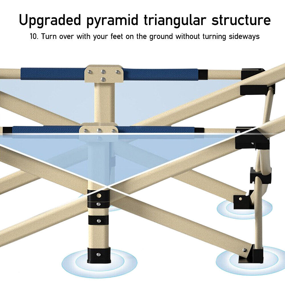 Folding Single Guest Bed W/ Storage Bag Portable Camping Cot Travel Home Office