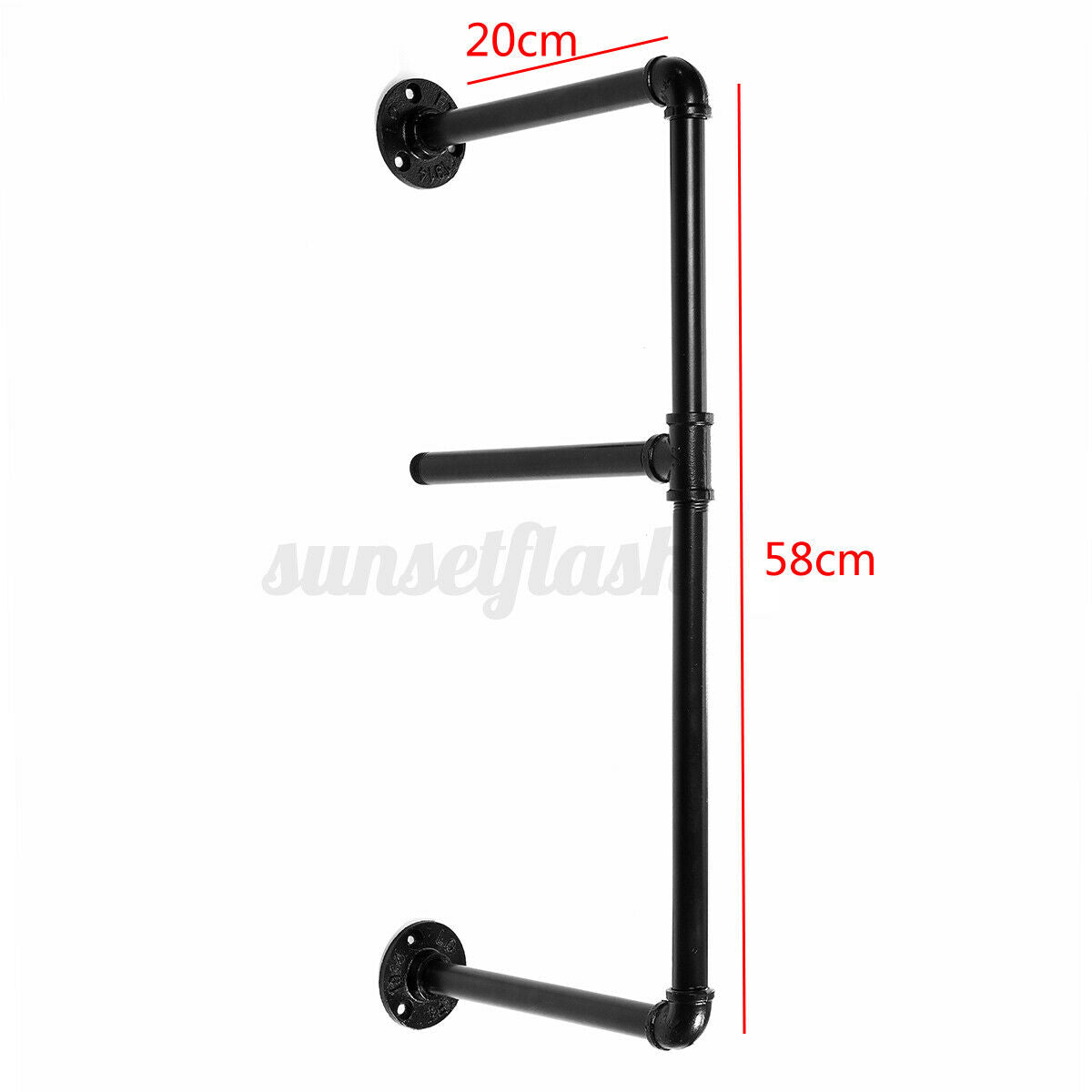 Industrial Floating Shelves Pipe Shelf DIY Rustic Steampunk Shelving Brackets UK