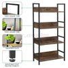 Industrial Ladder Shelf 4 Tiers Bookshelf Plant Flower Stand Storage Rack Home