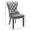 Dining Chairs Velvet Studded Fabric Lounge Padded Accent Side Chair Home Kitchen