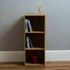Oxford Bookcase 3 Tier Cube Shelf Wood Storage Photo Display Room Furniture Unit