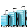 20 24 28 Inch Suitcase Set Large Hard Shell Cabin Hand Travel Luggage ABS Blue