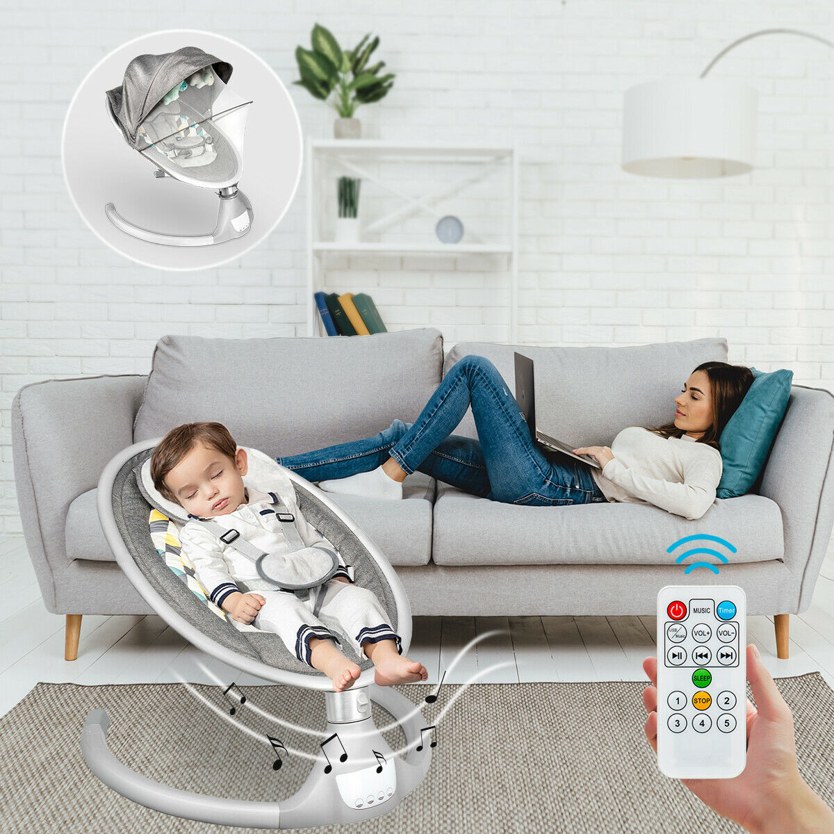 Electric baby 2024 bouncer chair