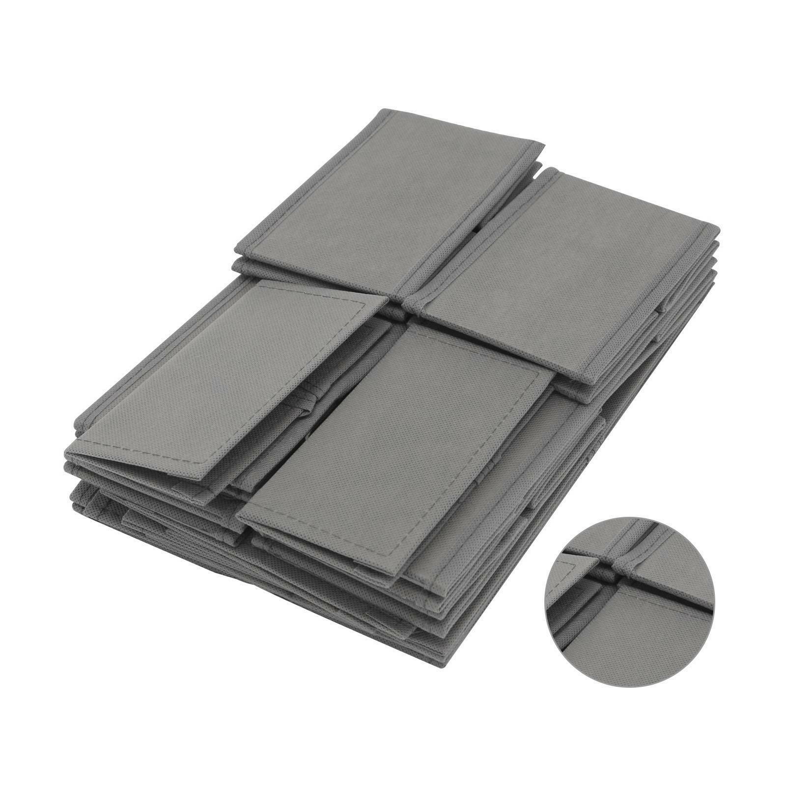 Set of 8 Drawer Organisers Fabric Box Wardrobe Drawer Inserts Clothes Storage UK