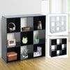 3-Tier Bookshelf Storage Cabinet Bookcase 9 Cubes Particle Board Home Office