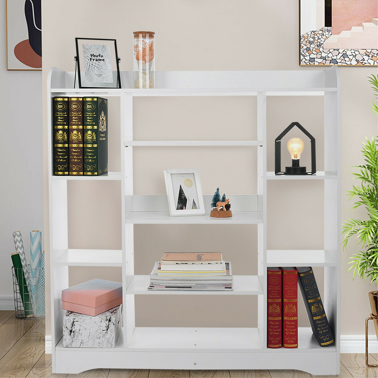 3 Tier Kids Adult Bookcase Kids Display Bookshelf Storage Unit Shelf Rack UK