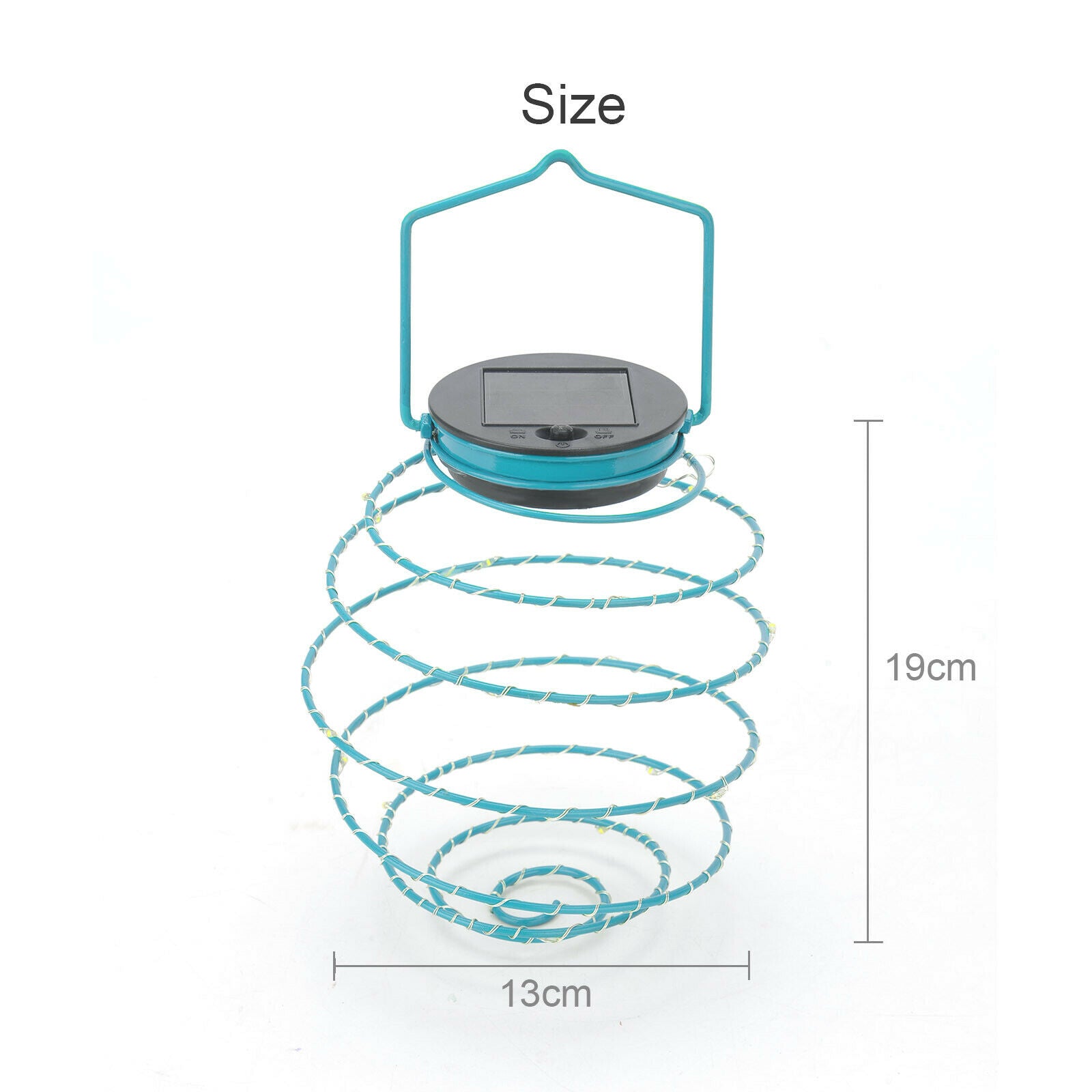 Solar Powered LED Beehive Spiral Lantern String Wire Lights Garden Outdoor Xmas