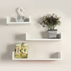 Set of 3 U Shape shelves Floating Wall Shelve Home Decor Storage Wood Shelf Unit