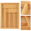 New Cutlery Organiser Drawer Storage Tray Wooden Bamboo Expandable Extending