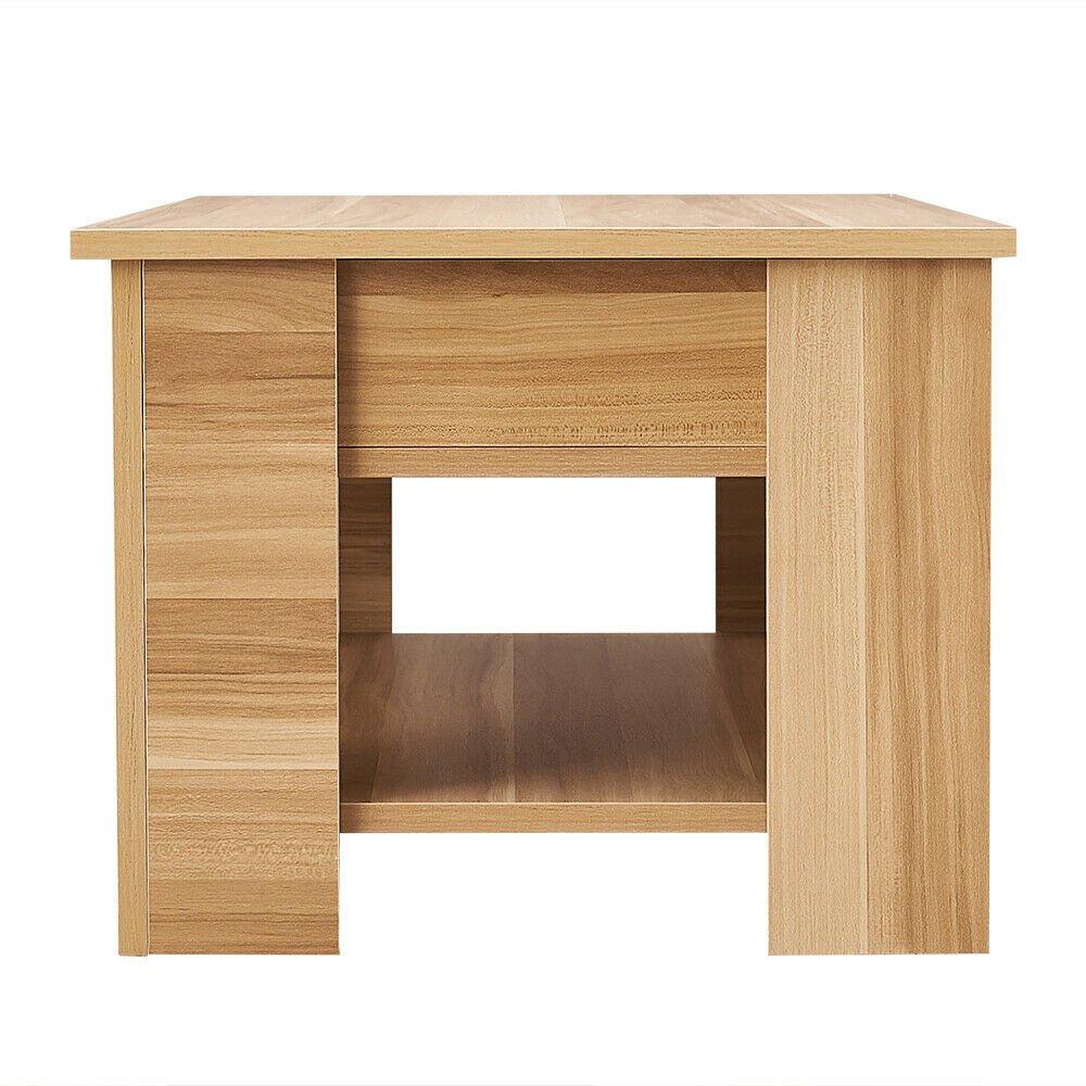 Lift Up Top Coffee Table Wooden Coffee Tea Table with Sliding Top Hidden Storage