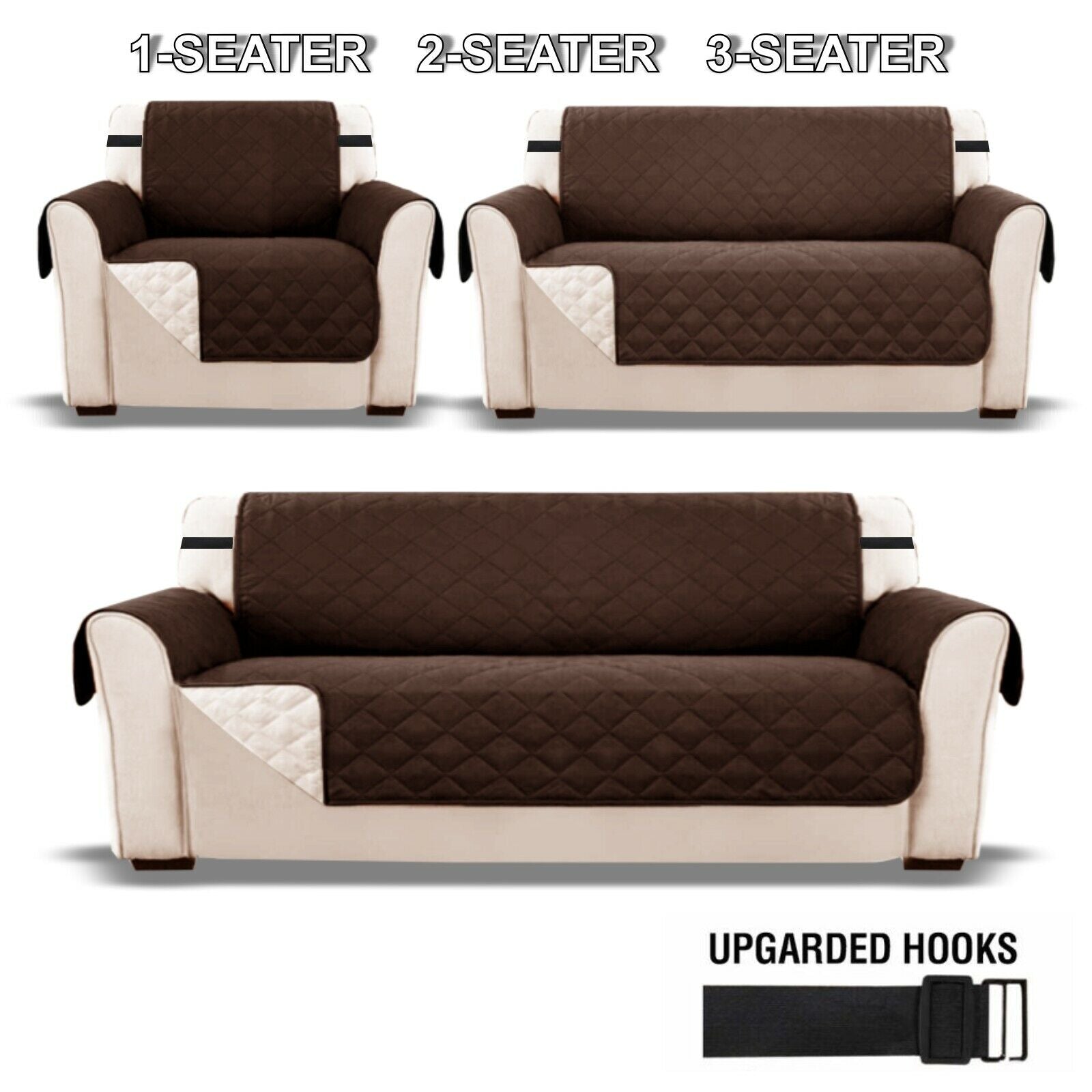 Sofa Covers Quilted Throw Washable Anti Slip Cover Couch Furniture Protector Pet