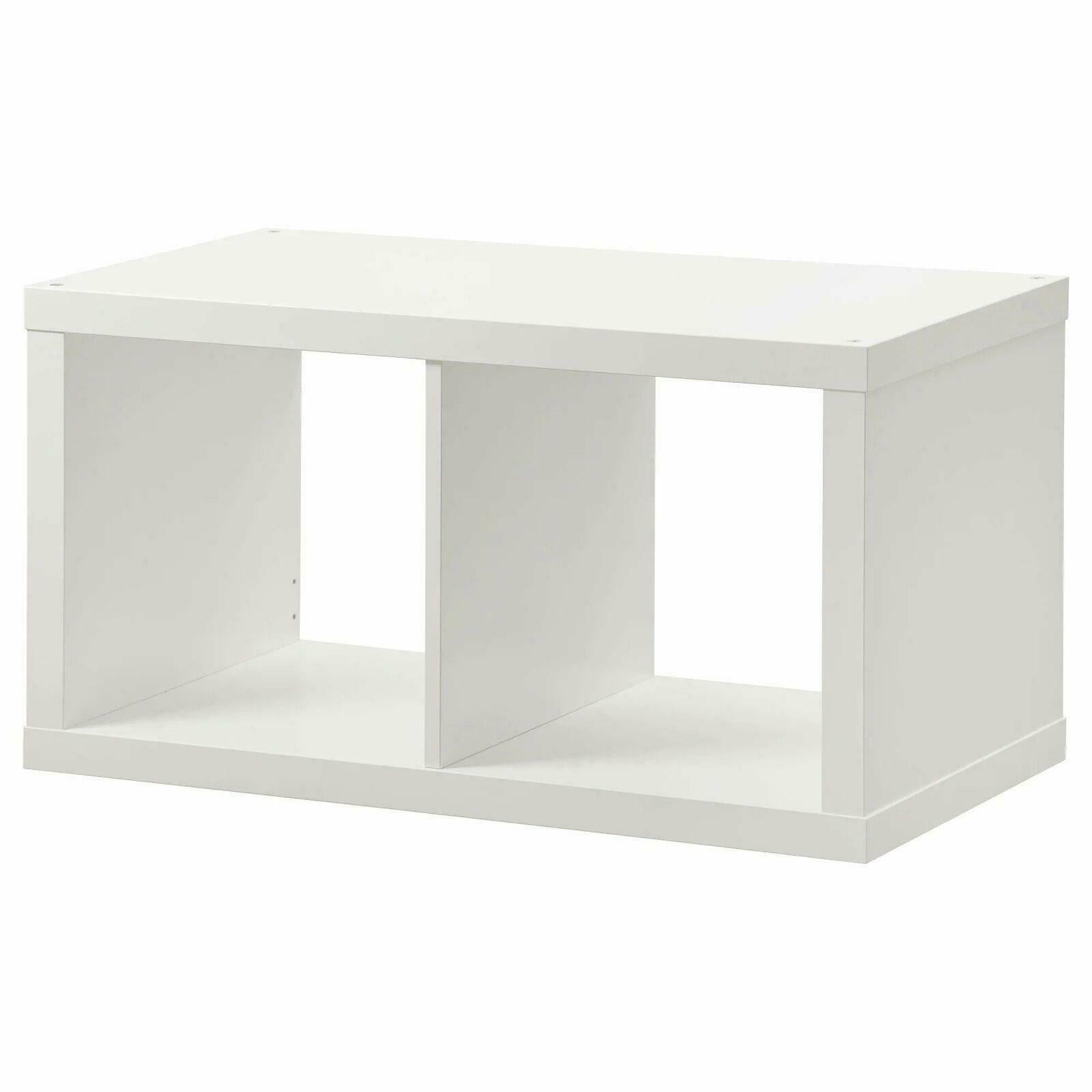 2x1 kallax storage shelving bookcase display unit white 77x42