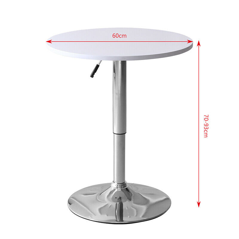 Bar Table Sofa Side Table Chrome Base Dining Breakfast Table Adjustable Kitchen