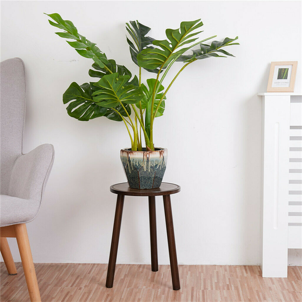 2x Small Side Table Round End Table Wood Plant Stand 3-Legs Stool Furniture Home