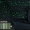 637xGlow In The Dark Stars Wall Stickers Kids Ceiling Bedroom Nursery Room Decor