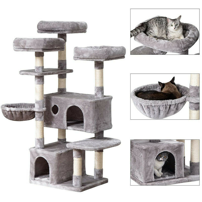 Large Cat Tree Activity Centre Multilevel Scratching Post Kitten Climbing Tower