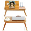 Bamboo Adjustable Portable Laptop Lazy Table Stand Lap Sofa Bed PC Notebook Desk