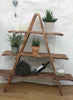 Rustic 3 Tier Wooden Ladder Shelf Shelves Bookcase Plant Flower Shelving