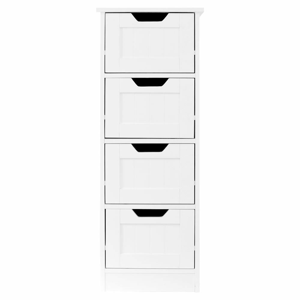 Bathroom 4Drawer/4Drawer 1 Door White Finish Storage Cupboard Unit
