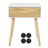 1 Drawer Pine Wood Bedside Table Cabinet Nightstand Storage Bedroom Furniture