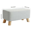 Linen Fabric Footstool Foot Rest Stool Pouffe Ottoman Seat Living Room Furniture