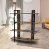 3-4-5 Tier Bookcase Shelving Unit Industrial Rustic Wood Metal Storage Shelf