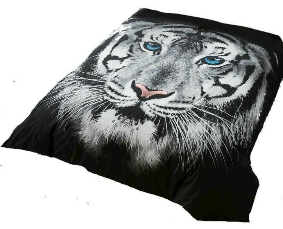 3D Animal Print Effect Mink Faux Fur Throw Fleece Blanket Soft Warm Bed Sofa