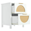 2 Drawer Wooden Bedside Tables Set of 2 Cabinet Bedroom Storage Nightstand White