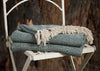 Luxury Reversible Super Soft Cotton Diamond Lrg Throw For Sofa Bed, 150 x 200cm