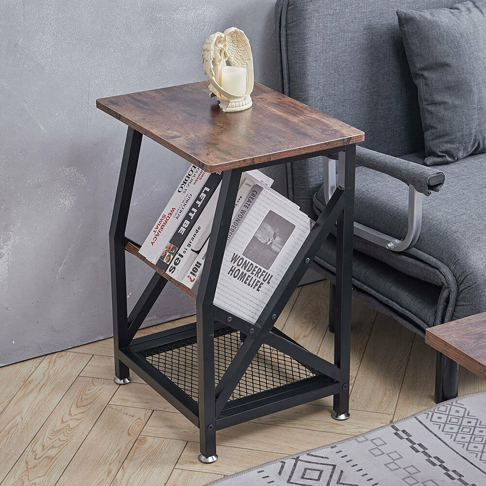 Bedside Table Cabinet Lamp Small Side End Nightstand Telephone Table Book Rack