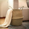 Seagrass Belly Basket Flower Plants Pots Laundry Storage Home Garden Organizer