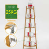 Bamboo Wooden Corner Storage Shelf Rack Ladder Shelving Unit Display Plant Stand