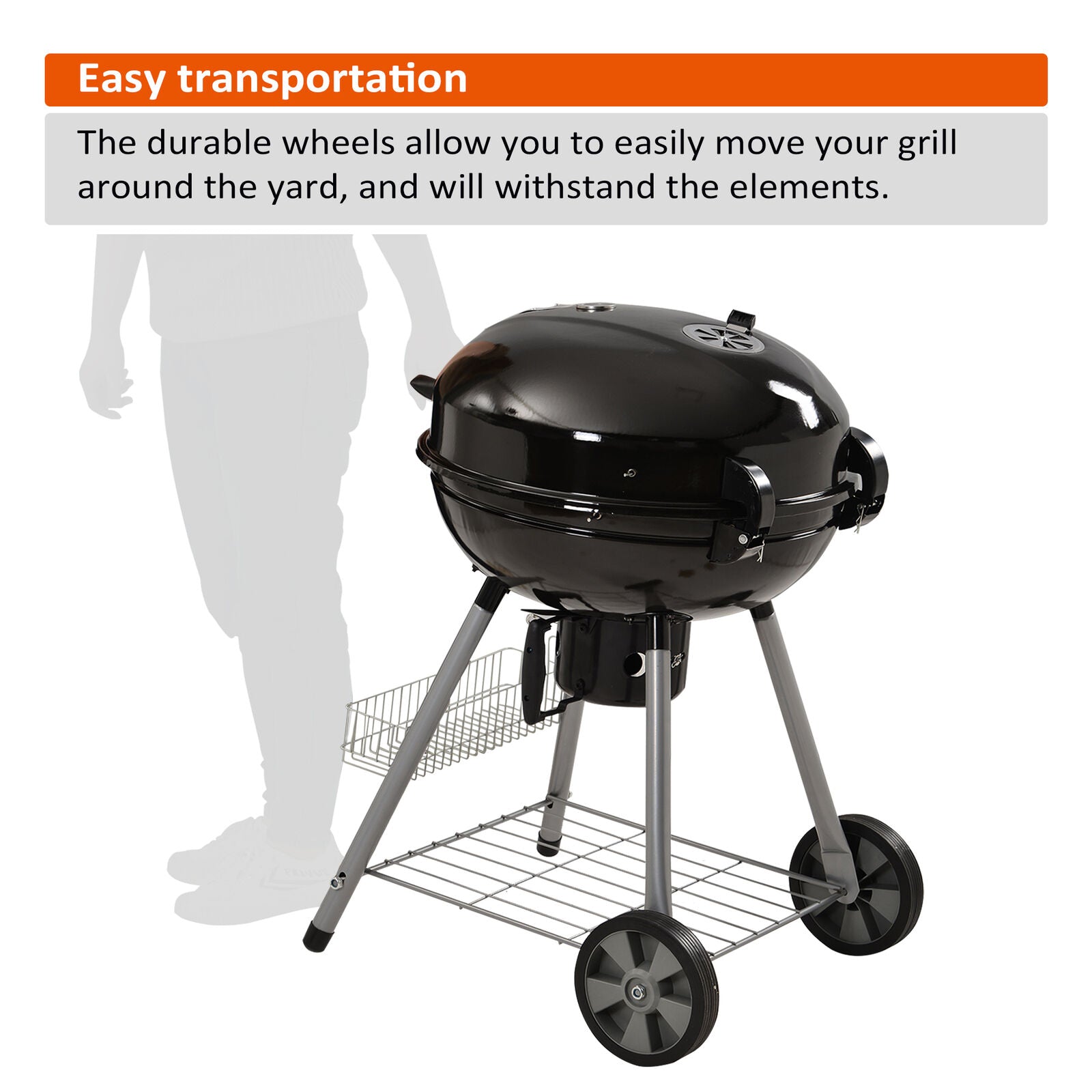 Kettle Barbecue BBQ Grill Charcoal Garden Outdoor Patio Party Round Standard